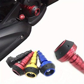 Resim Motorcycle Huanglong 600 300 evrensel ön ve arka tekerlek düşme çubukları, M10 koruyucu çerçeve kaydırıcı alüminyum alaşım anti-düşme kupa, CNC işlem evrensel motosiklet çerçeve çarpışma koruma çubuğu 