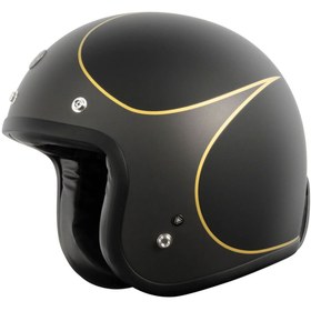 Resim TORC T-50 Del Mar Hardy Açık Motosiklet Kaskı Mat Siyah Gri 