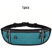 Resim Elmpaly Kadın Spor Bel Çantası Peacock Blue 41x11cm Gece Reflektif Tavuskuşu Mavisi 