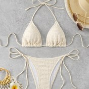Resim 2025 Yeni Seksi Bikini Üç Noktalı Stil Askısız Sırt Tatil Plaj Mayo İki Parçalı Mayo 
