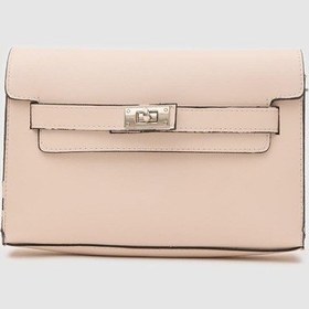 Resim Shule Bags Kelly Kilitli Clutch Bag Krem Krem 
