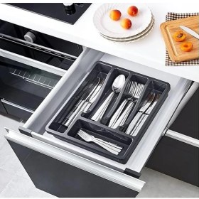 Resim Sürgülü Açılır Kapanır Pratik Kaşıklık, Ayarlanabilir Kaşıklık, Açılık Kapanır, Ayarlanabilir ve Kullanışlı | Mutfak Düzeni Için Ideal 