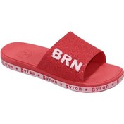 Resim Brn Kaymaz Taban Kadın Terlik Günlük Deniz Plaj Havuz Terliği 