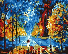 Resim Sayılarla Boyama Seti - Sonbahar Akşamı - 60x75 