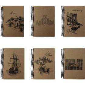Resim Tokaç Kraft Spiralli Defter 80 Yaprak Çizgili 14 X 21 Cm A5 