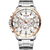 Resim Bosphorusboutique02 Erkekler İçin Curren 8363 Paslanmaz Çelik Kuvars Kol Saati, Işıklı İğnelerli, Su Geçirmez, Mikrosaniye Kronograf, Tarih Göstergesi, Üç Alt Göstergeli, Çok Renkli Çok Renkli 