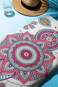 Resim Dijital Baskı Plaj Deniz Havlusu Mandala Desenli Peştamal HVL0150 
