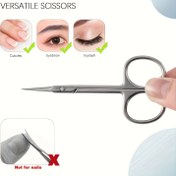 Resim Premium Paslanmaz Çelik Tırnak Makası - Ultra İnce Hassas Kavisli Manikür Aleti, Kokusuz Dayanıklı İkincil Bıçak Teknolojisi ile Tırnak Bakımı İçin Uygun 