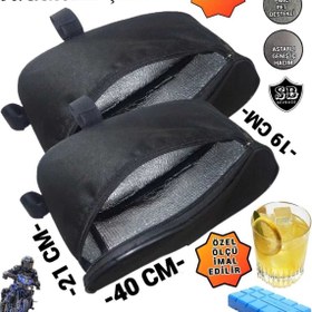 Resim SEVBAGS Motosiklet Termoslu Avadanlık Ön Koruma Demiri Çantaları 40cm 