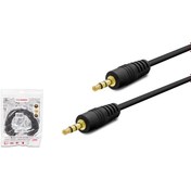 Resim HADRON Hdx1046 Aux3.5 (M) To Aux3.5 (M) Kablo 2lıne Gold 5m Siyah 