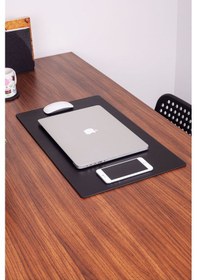 Resim Turgut Office Deri Masa Sümeni Düz Siyah 60 x 35 CM 