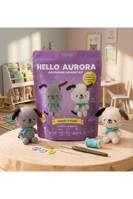 Resim ZUMRANKA HELLO ADORABLE 2'li Amigurumi Örgü Kiti Başlangıç Seti Kendin Yap Tasarım 