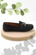 Resim Bambi Siyah Süet Kadın Loafer Ayakkabı K01778166502 