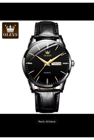 Resim OLEVS SU GEÇİRMEZ ÇELİK DERİ KORDON TARZ ŞIK ERKEK KOL SAATİ MODEL 6898 