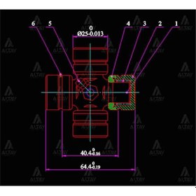 Resim İstavroz Mafsal Şaft Carry 90-98 / Damas 64mm X 25mm İçten Segman Gus-1 