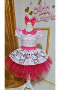 Resim NA ADDESIGN Kız Çocuk Pembe Hello Kitty Desenli Kabarık Tüllü Elbise 