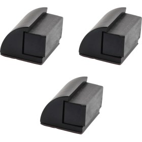 Resim Metal Kapı Stoperi 3’lü Set Siyah Oval Model Güçlü Yapışkanlı Kauçuk Kapı Tamponu Durdurucu Koruyucu 