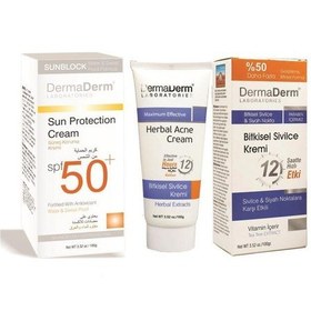 Resim Dermaderm Bitkisel Sivilce Kremi + Güneş Kremi SPF50+ 