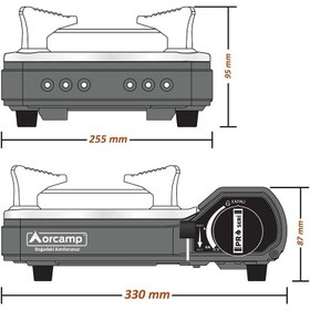 Resim Orcamp Tekli Portatif Kamp Ocağı - Gri 