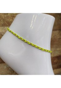 Resim Gümüş Zincirli Neon Sarı İpli Halhal Dp05e2 Diğer 