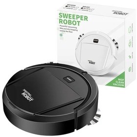 Resim Yeni Otomatik Robotlu Süpürge Akıllı Süpürme Kuru İslak Temizleme Makinesi Ev Black Siyah 