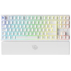 Resim Pusat Rapid Pro TKL Monster Tactile Red Switch 80 M Tıklama Kablolu Mekanik RGB Oyuncu Klavyesi Beyaz 