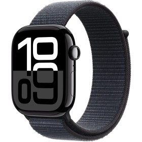 Resim Apple Watch Series 10 GPS 42mm Simsiyah Alüminyum Kasa Ink Spor Band MWWG3TU/A 