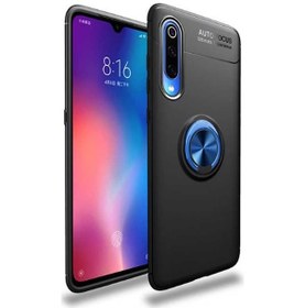 Resim Xiaomi Mi 9 Lite Kılıf Kamera Çıkıntılı Renkli Yüzüklü Standlı Mıknatıslı Kapak Ravel 