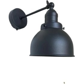 Resim Mediterian Rustik Siyah Metal Duvar Aplikası, Şık ve Dayanıklı Dekorasyon Parçası 