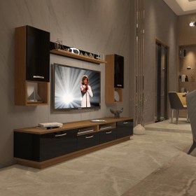 Resim Decoraktiv Trendstyle 5220DA Slm Tv Ünitesi Tv Sehpası - Ceviz - Siyah 