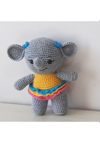 Resim Amigurumi Örgü Oyuncak Fil 