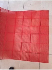 Resim PVC KARE PASPAS 120 X 600 CM KIRMIZI BANYO KAYMAZ YER ZEMİN MATI - 