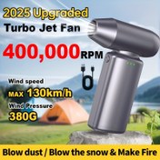 Resim 400.000 RPM Bahçe, Çim ve Bahçecilik için Soğutma Turbo Jet Fanı > Kar Temizleme Aracı > Taşınabilir Turbojet Üfleyici - USB Yüksek Hızlı Turbin Fanı, Kişisel Soğutucu Fan, Araç Kurutma, Temizlik, Kamp Ateşleme vb. İçin Uygun, Kompakt ve Hafif 