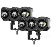 Resim Ximistore9 Çift Renkli Led Motosiklet Farı - Yüksek/düşük Işık, Ip68 Su Geçirmez, 9-80v 