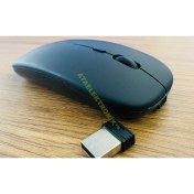 Resim Ata Elektronik Slim ŞARJ EDİLEBİLİR Kablosuz MOUSE MAT SİYAH 2.4Ghz 10 METRE ÇEKİM MESAFESİ Sessiz TIK - MAC OS LİNUX WİNDOWS uyumlu 
