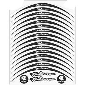 Resim Bajaj Pulsar 150 Ns Jant Şeridi Siyah-Beyaz 