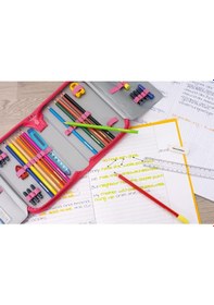 Resim Eberhard Faber 577512 Kalem Kutusu 4 Bölme 49 Parça Pembe Paten Katalog Rengi 