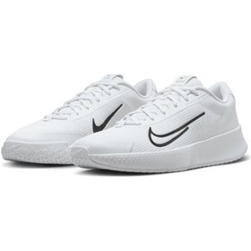 Resim Nike Nikecourt Vapor Lite 2 Erkek Sert Kort Tenis Ayakkabısı Dv2018-100 Beyaz 