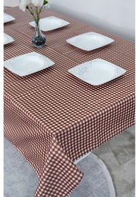 Resim Sufre Sıvı Geçirmez Masa Örtüsü Sofra Bezi Sofra Örtüsü Piknik Örtüsü Kahverengi 