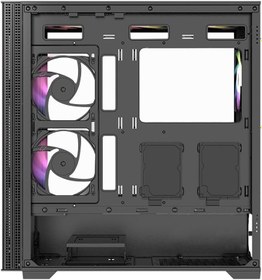 Resim GAMEFORCE Bigmesh ATX Bilgisayar Kasası, 7x120mm RGB Fan, Siyah, Temperli Cam Panel, Oyuncu PC Kasası 