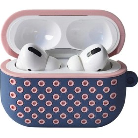 Resim Apple Airpods Pro 2 (2.nesil) Spor Delikli Kılıf - Mavi-Pembe 