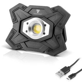 Resim cosy home gift Stahlwerk alman sarjlı usb giriş 30W 2000lm projektör led ışık 6600mah inşaat aydınlatma 