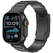 Resim Watch Ultra 2 Amoled Ekran WaterProof 3 Kordonlu Akıllı Saat Titanyum Siyah Haino Teko