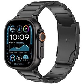 Resim Watch Ultra 2 Amoled Ekran WaterProof 3 Kordonlu Akıllı Saat Titanyum Siyah 