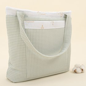 Resim Bebek Bakım Çantası - Açık Yeşil Petek - Su Yeşili Güneş 