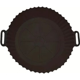 Resim Chuangyinshop 1 Adet Siyah Silikon Kızartma Tavası, Yapışmaz Pişirme Matlı, Isıya Dayanıklı Mutfak Ekipmanı 