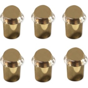 Resim Sözer Orman Nobel 6'lı Contalı Altın Zamak Yer Koruyucu Kapı Tamponu Kapı Stoperi 5cm - (6 Adet) 