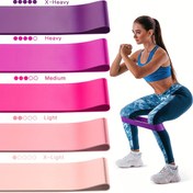Resim 5 adet Kırmızı TPE Kaymaz Direnç Bantları Seti, Esneklik ve Hareket Eğitimi için Mükemmel, Yoga, Pilates, Direnç Eğitimi, Jimnastik ve Dans için Uygun, Gerilim Seviyeleri: Hafif, Anneler Günü, Noel için Uygun 