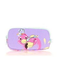 Resim Kaukko Kids 3 Bölmeli Kalem Çantası Toys Flamingo Lila L8156 