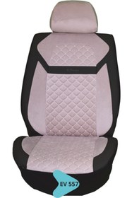 Resim K-Design BAŞAK NAKIŞLI TAYTÜYÜ KOLTUK KILIFI SERİSİ KIRMIZI EV557 